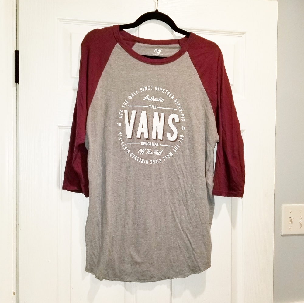 VANS OFF THE WALL baseball style raglan tee